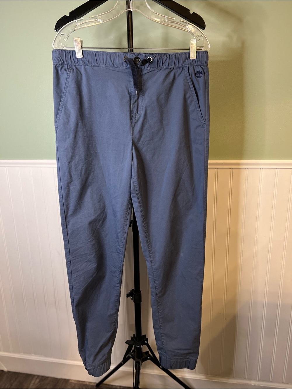 Timberland Boys Slate Blue Drawstring Joggers with Elastic Cuffs. Size 20